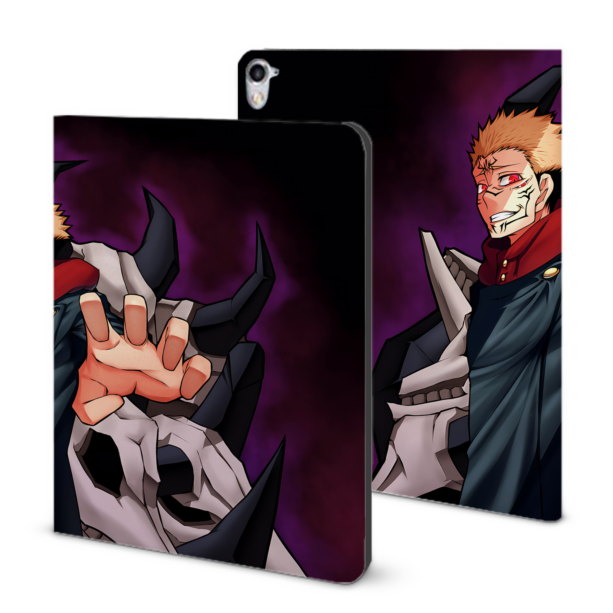 （画像用） 呪術廻戦 Jujutsu Kaisen IPad ケース ブック型 PUレザー TPU 耐衝撃 軽量 薄型 ペン収納なし 全面保護 IPad 各モデル対応